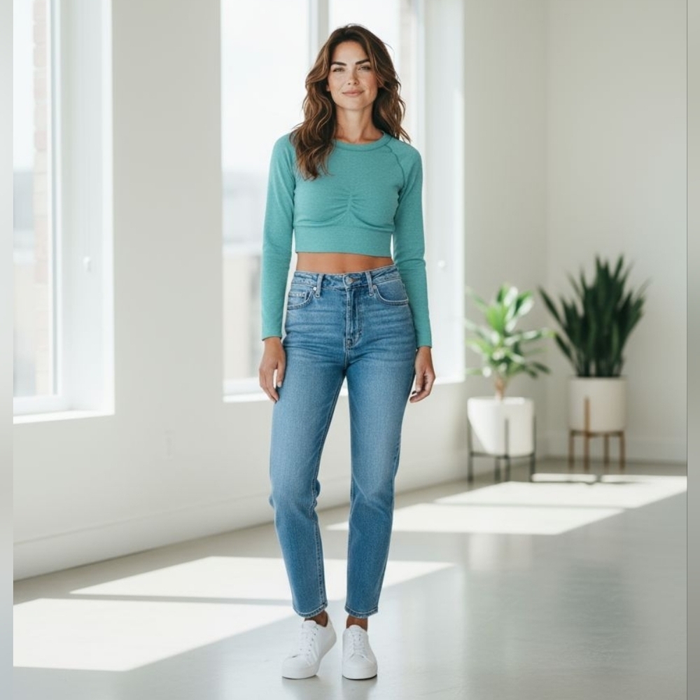 Gymshark Blue Women's Crop/Workout Top